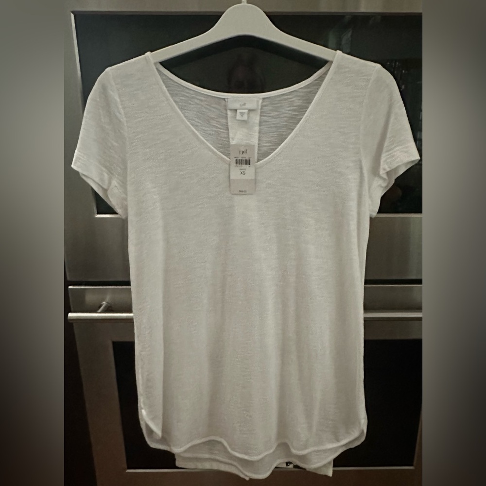 J. Jill Classic White Short Sleeve Tee